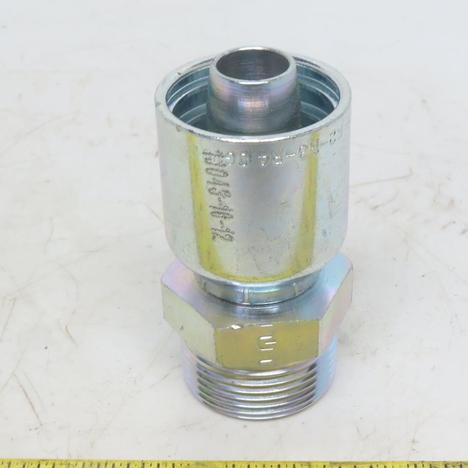 Parker 1J043-16-12 Fitting 3/4" Hose X 1" Male Seal-Lok Forseal/O-Ring Face