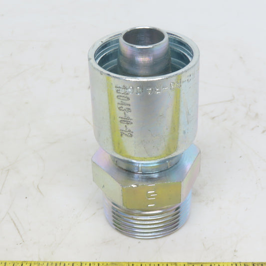 Parker 1J043-16-12 Fitting 3/4" Hose X 1" Male Seal-Lok Forseal/O-Ring Face