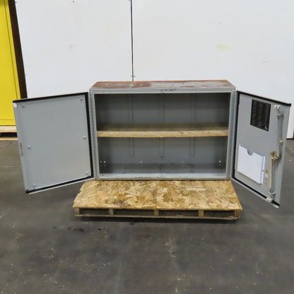42" x 29"T x 14" Deep Electrical Enclosure Upcycled To Storage Cabinet 1 Shelf