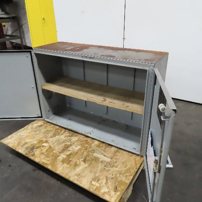 42" x 29"T x 14" Deep Electrical Enclosure Upcycled To Storage Cabinet 1 Shelf