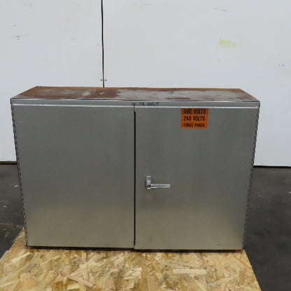 42" x 29"T x 14" Deep Electrical Enclosure Upcycled To Storage Cabinet 1 Shelf