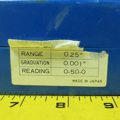 Yuasa 125115 0.001" Graduation Dial Indicator Gage 0.25" Range W/ Stand