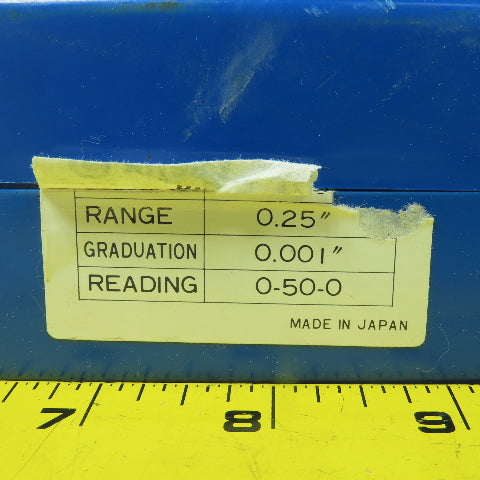 Yuasa 125115 0.001" Graduation Dial Indicator Gage 0.25" Range W/ Stand