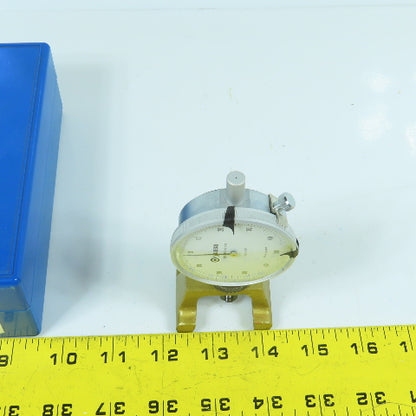Yuasa 125115 0.001" Graduation Dial Indicator Gage 0.25" Range W/ Stand