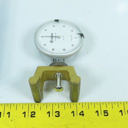 Yuasa 125115 0.001" Graduation Dial Indicator Gage 0.25" Range W/ Stand