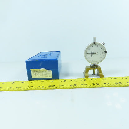 Yuasa 125115 0.001" Graduation Dial Indicator Gage 0.25" Range W/ Stand