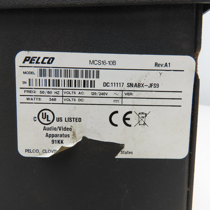 Pelco MCS16-10B 120/240V 340W Master Power Supply
