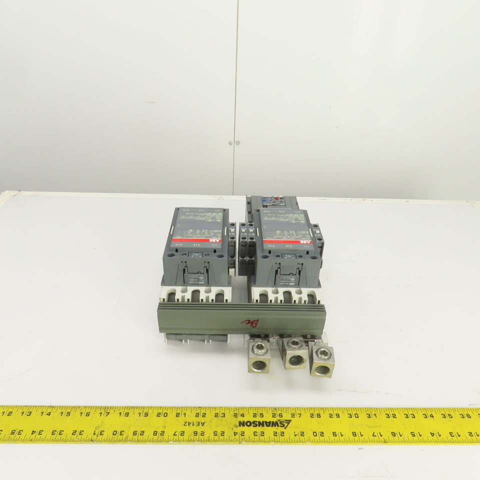 ABB A145-30 125HP 600V Reversing Contactor 230A 120V Coils W/ E-200-DU Overload