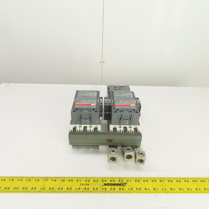ABB A145-30 125HP 600V Reversing Contactor 230A 120V Coils W/ E-200-DU Overload