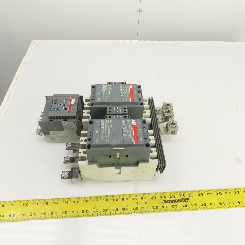 ABB A145-30 125HP 600V Reversing Contactor 230A 120V Coils W/ E-200-DU Overload