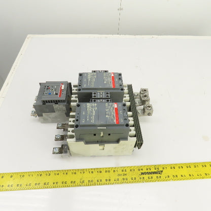 ABB A145-30 125HP 600V Reversing Contactor 230A 120V Coils W/ E-200-DU Overload