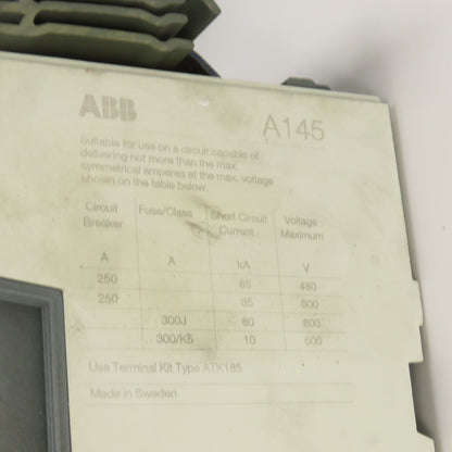 ABB A145-30 125HP 600V Reversing Contactor 230A 120V Coils W/ E-200-DU Overload