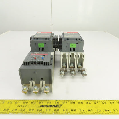 ABB A145-30 125HP 600V Reversing Contactor 230A 120V Coils W/ E-200-DU Overload
