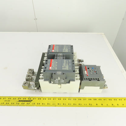 ABB A145-30 125HP 600V Reversing Contactor 230A 120V Coils W/ E-200-DU Overload
