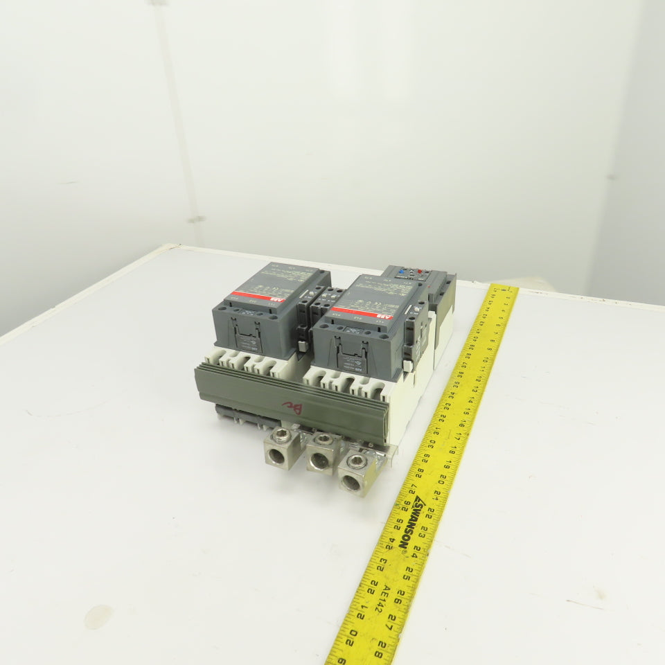 ABB A145-30 125HP 600V Reversing Contactor 230A 120V Coils W/ E-200-DU Overload