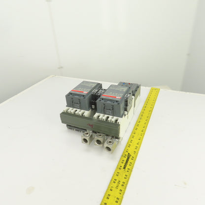 ABB A145-30 125HP 600V Reversing Contactor 230A 120V Coils W/ E-200-DU Overload