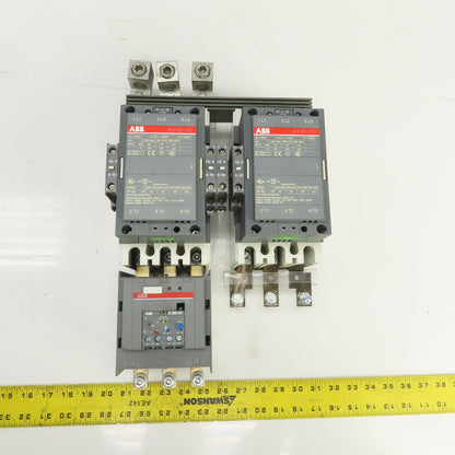 ABB A145-30 125HP 600V Reversing Contactor 230A 120V Coils W/ E-200-DU Overload