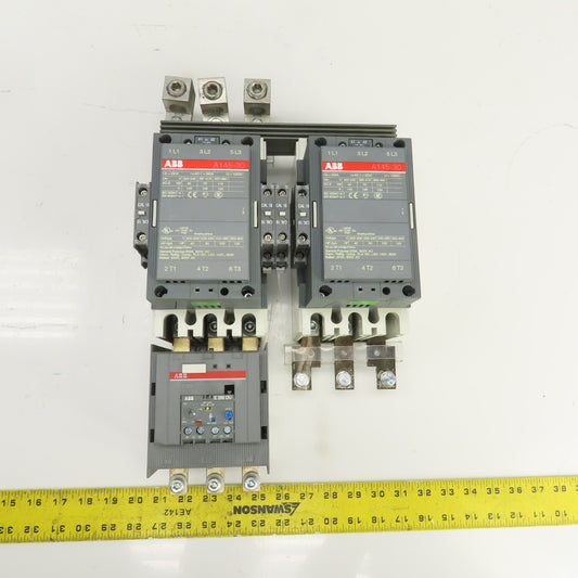 ABB A145-30 125HP 600V Reversing Contactor 230A 120V Coils W/ E-200-DU Overload