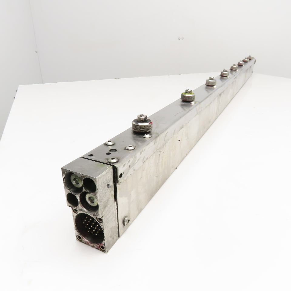 8 Head 60" OAL Stainless Steel Printing Automatic Over Dampening Ink Spray Bar