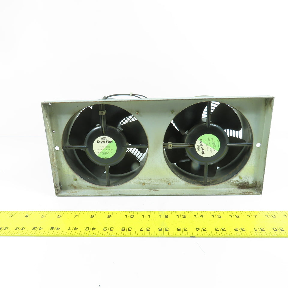 Toyo T6700 Dual Cooling Blower Fan Assembly 100Va.c. From Mitsubishi LC 20BP