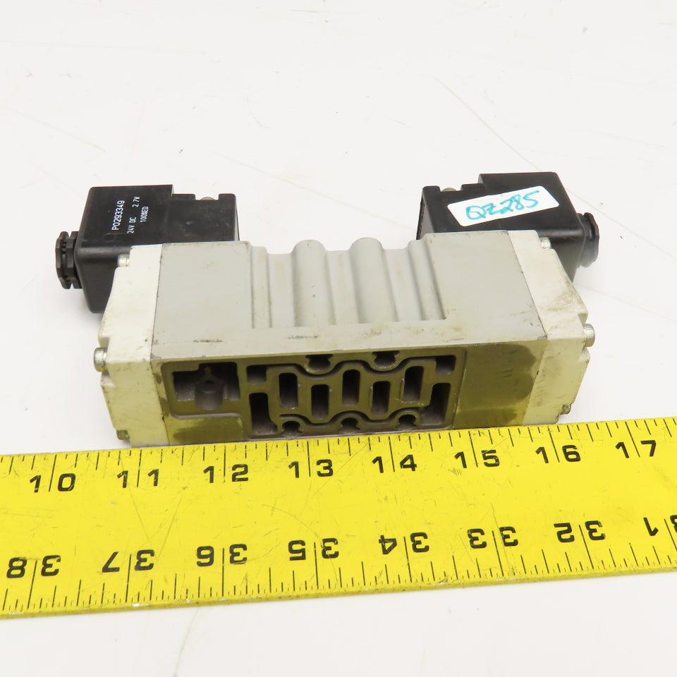 Parker H1 6WXBG619000FC 3 Position Solenoid Valve 120V Coil 145 PSI