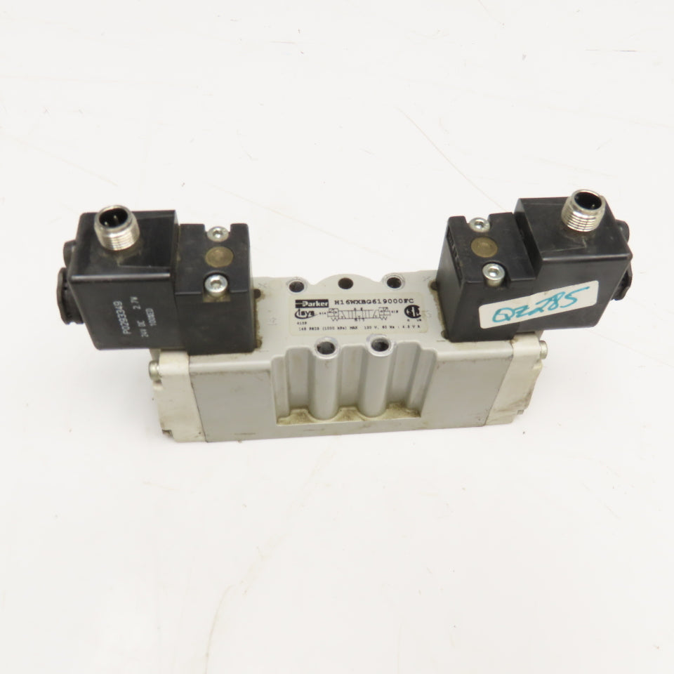 Parker H1 6WXBG619000FC 3 Position Solenoid Valve 120V Coil 145 PSI