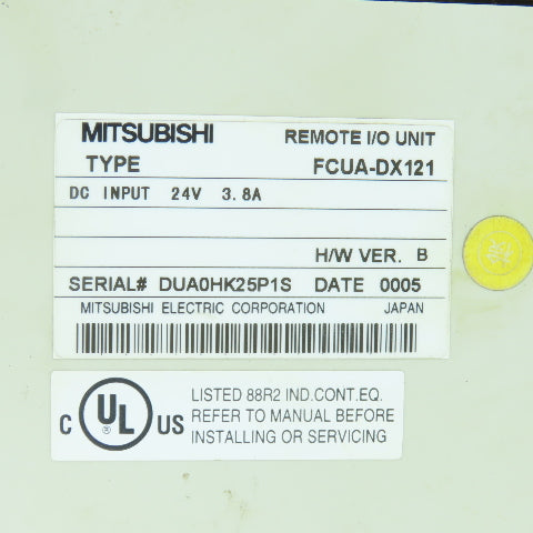 Mitsubishi FCUA-DX121 Remote I/O Unit 24V DC Input H/W Ver B