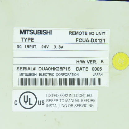Mitsubishi FCUA-DX121 Remote I/O Unit 24V DC Input H/W Ver B