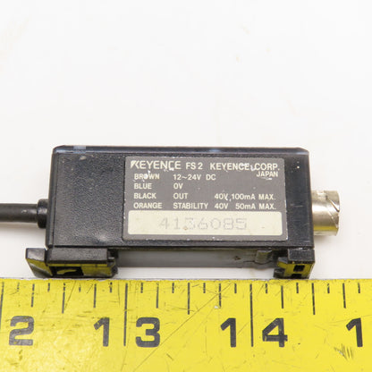 Keyence FS2-65 12-24V DC Fiber Optic Cable Amplifier
