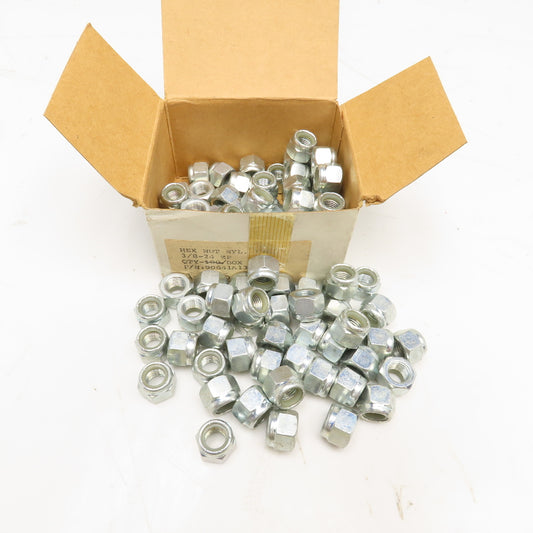 3/8"-24 Nylon Insert Hex Lock Nut Fine Thread Lot Of 100