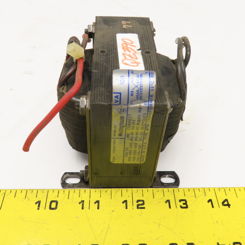 Westinghouse 112D631H03 220-480V Primary 100VA 110-120V Secondary Transformer