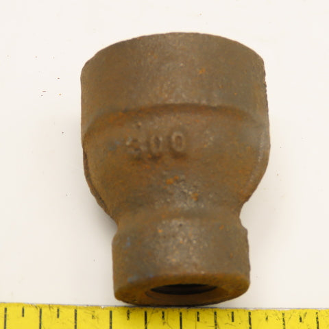 1/2" x 1/4" NPT Black Pipe Thick Wall Bell Reducer Class 300 WOG 2000