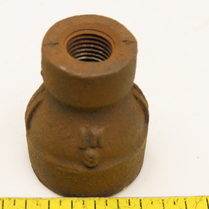 1/2" x 1/4" NPT Black Pipe Thick Wall Bell Reducer Class 300 WOG 2000