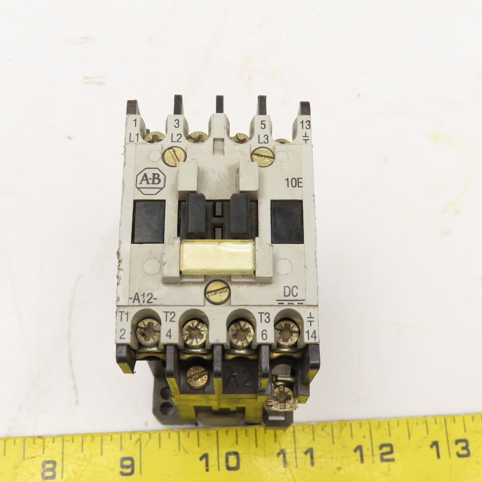 Allen Bradley 100-A12NZ*3 600V 10Hp 12A Contactor Relay 24VDC Coil
