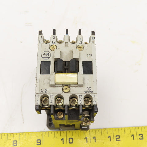 Allen Bradley 100-A12NZ*3 600V 10Hp 12A Contactor Relay 24VDC Coil