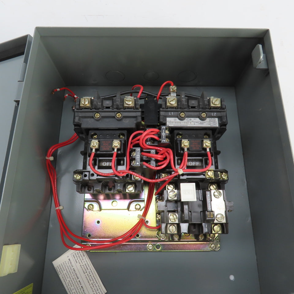 Allen Bradley 505-AAXD-3-102 Size 1 Reversing Contactor 120V Coil 3HP W/Overload
