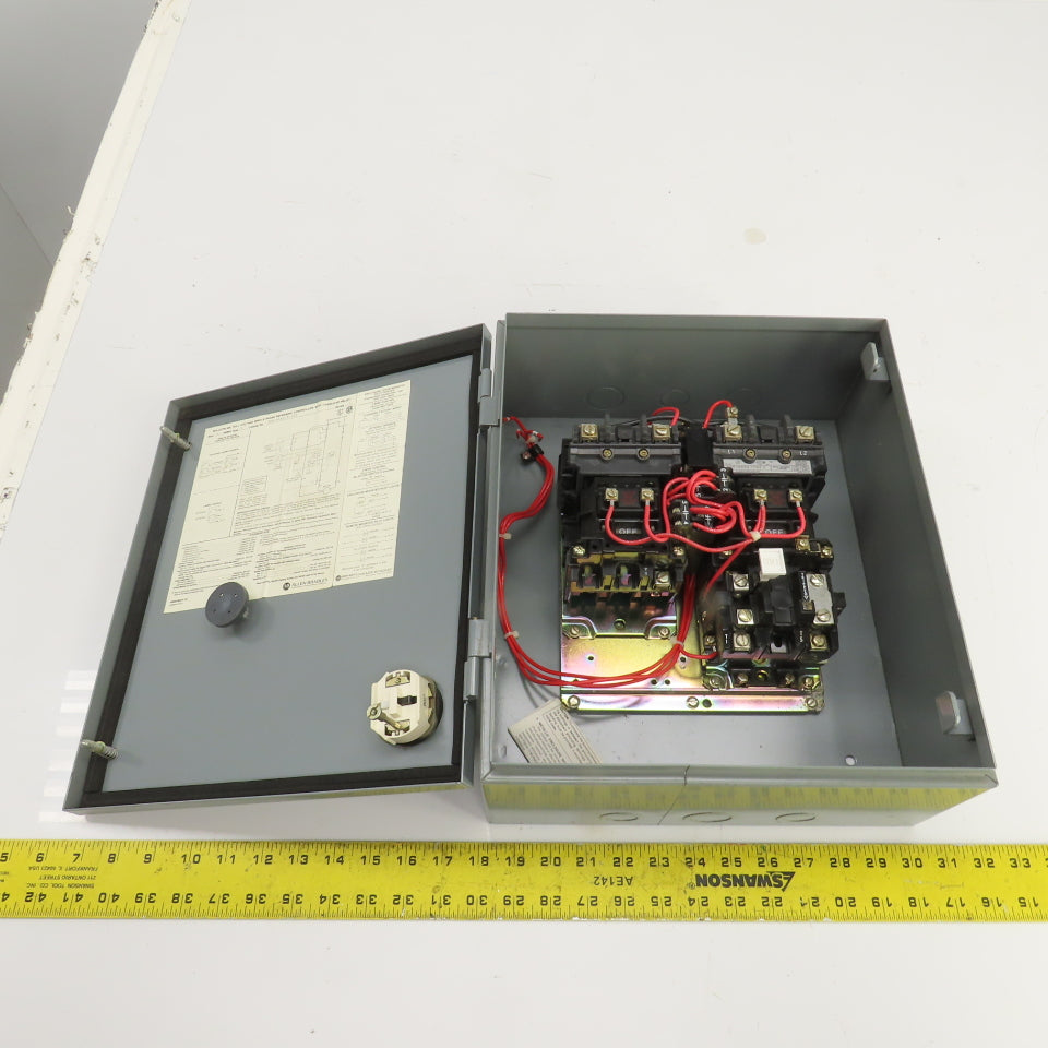 Allen Bradley 505-AAXD-3-102 Size 1 Reversing Contactor 120V Coil 3HP W/Overload