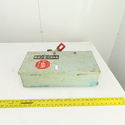 GE TH3362J Fusible Heavy Duty 60A Safety Disconnect Switch 600VAC 250VDC