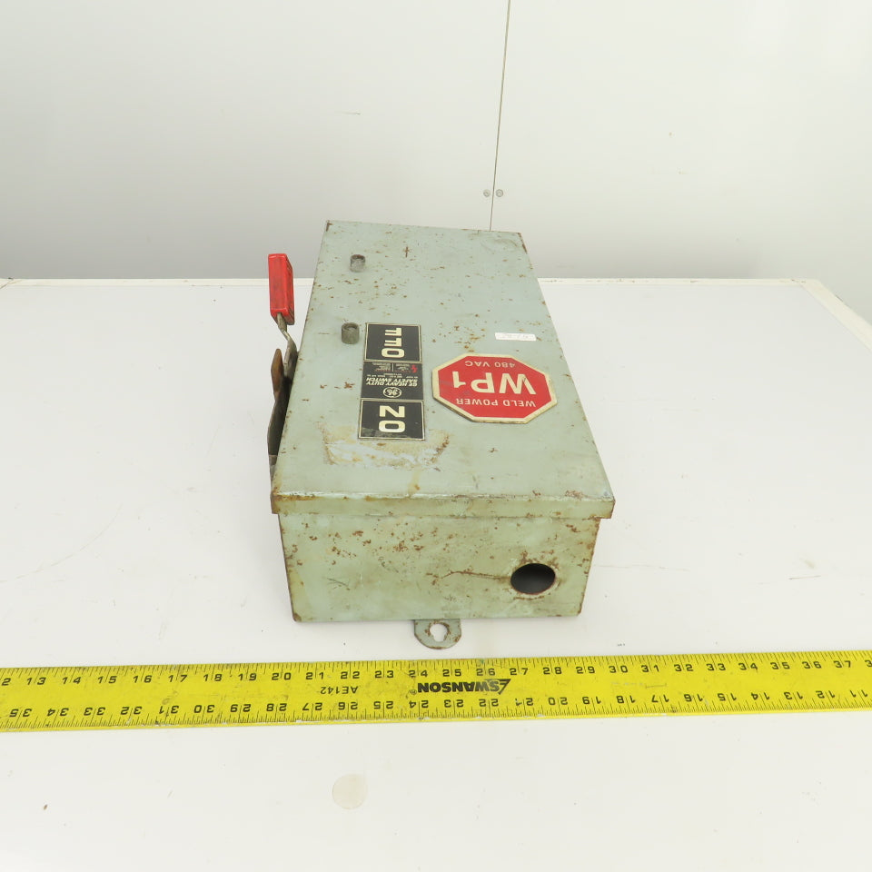GE TH3362J Fusible Heavy Duty 60A Safety Disconnect Switch 600VAC 250VDC