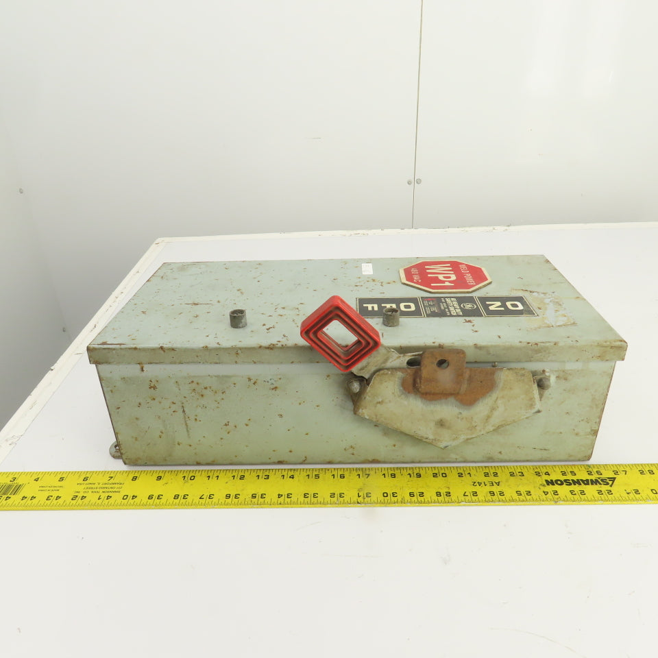 GE TH3362J Fusible Heavy Duty 60A Safety Disconnect Switch 600VAC 250VDC