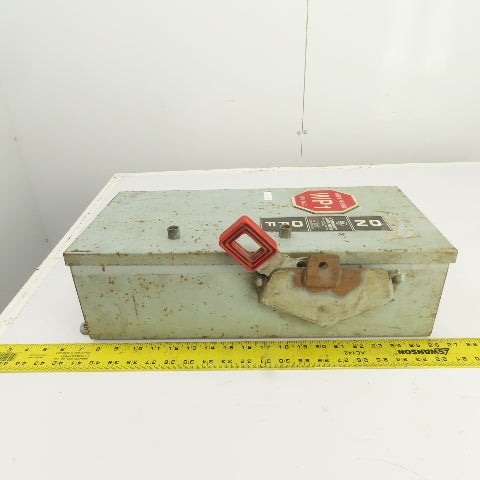 GE TH3362J Fusible Heavy Duty 60A Safety Disconnect Switch 600VAC 250VDC