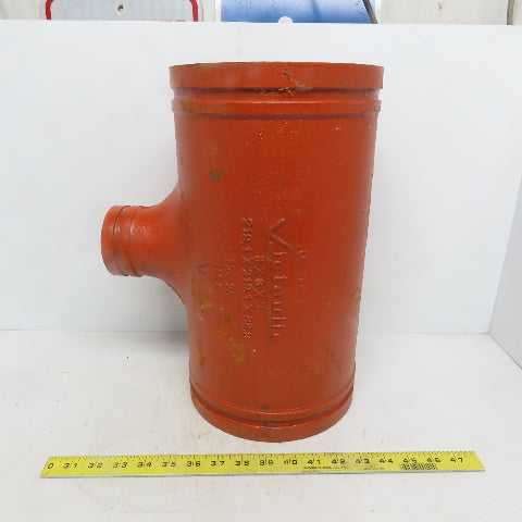 Victaulic No. 25 8x8x3 Reducing Tee Grooved End Ductile Iron Fitting