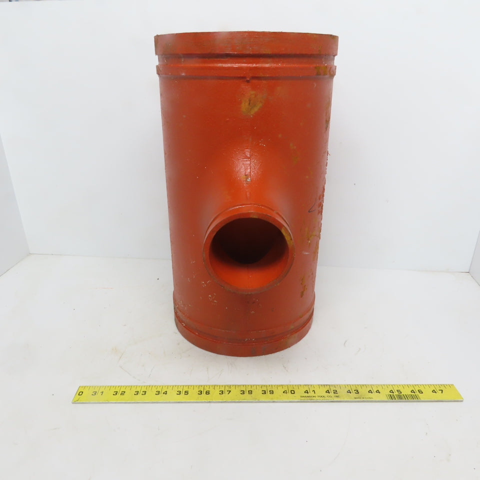 Victaulic No. 25 8x8x3 Reducing Tee Grooved End Ductile Iron Fitting