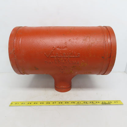 Victaulic No. 25 8x8x3 Reducing Tee Grooved End Ductile Iron Fitting