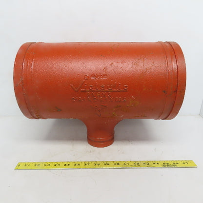 Victaulic No. 25 8x8x3 Reducing Tee Grooved End Ductile Iron Fitting