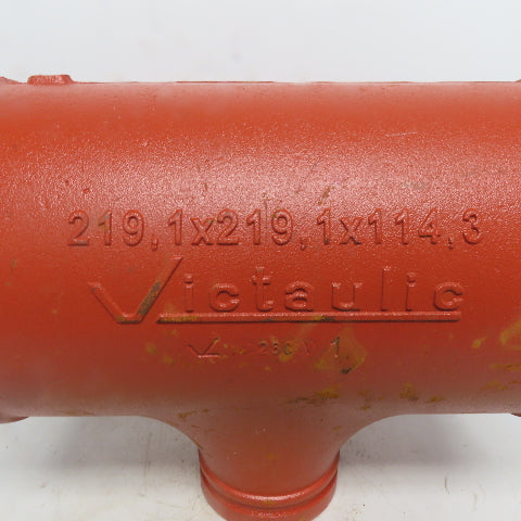 Victaulic No. 25 8x8x4 Reducing Tee Grooved End Ductile Iron Fitting