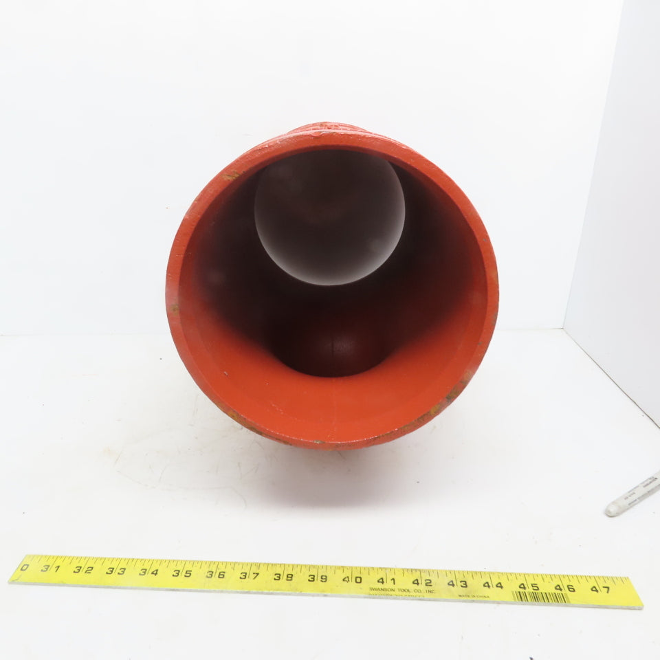 Victaulic No. 25 8x8x4 Reducing Tee Grooved End Ductile Iron Fitting