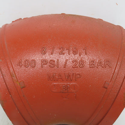 Victaulic V11 8" 45° Elbow Grooved End Ductile Iron Fitting 400PSI