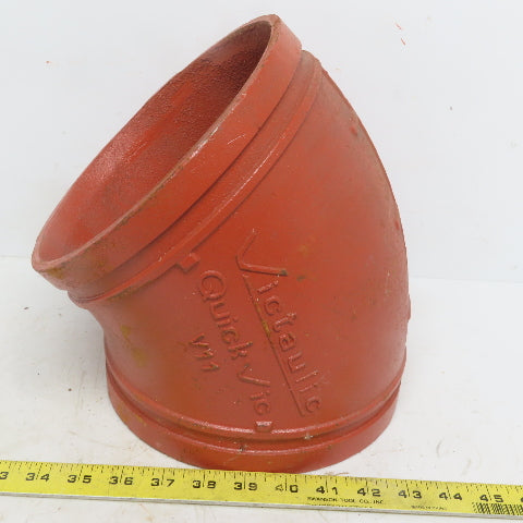 Victaulic V11 8" 45° Elbow Grooved End Ductile Iron Fitting 400PSI