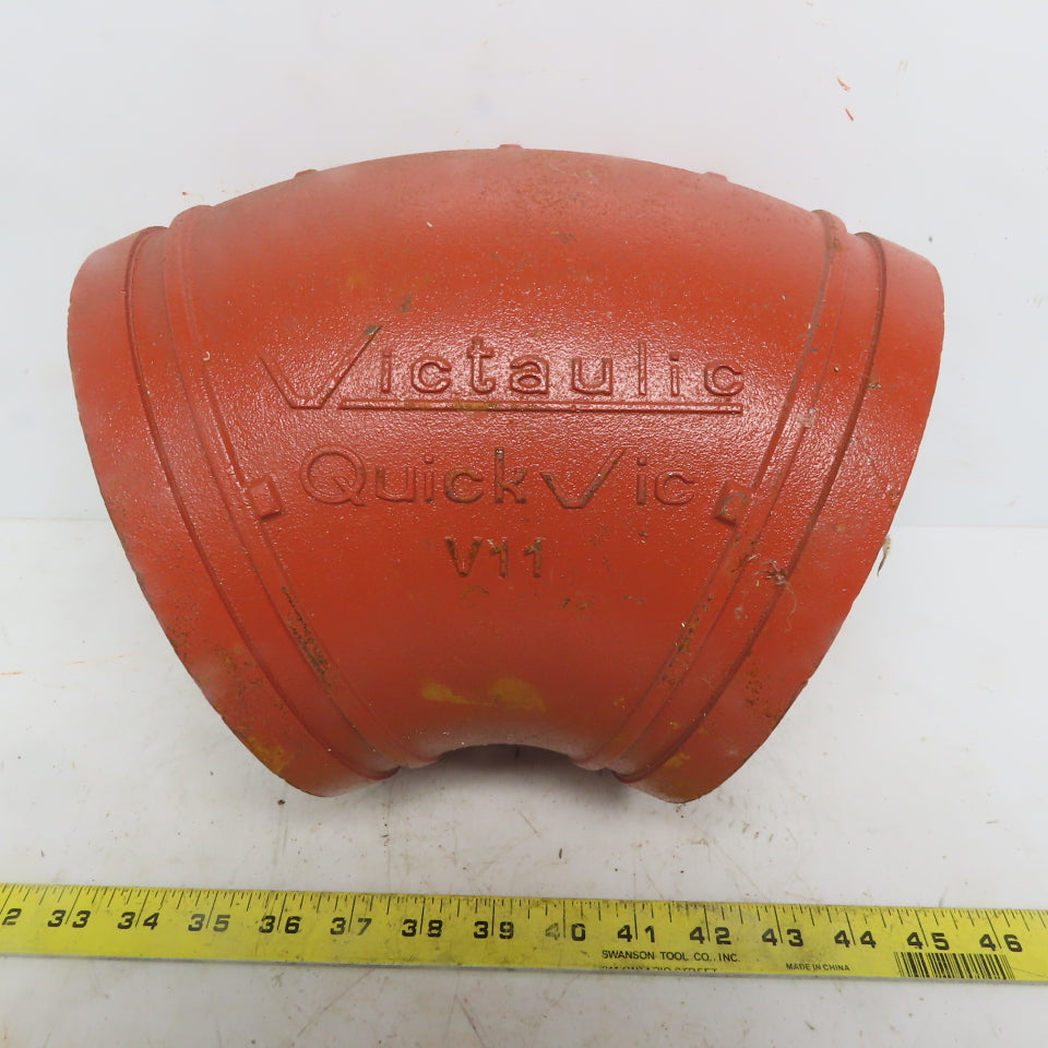 Victaulic V11 8" 45° Elbow Grooved End Ductile Iron Fitting 400PSI